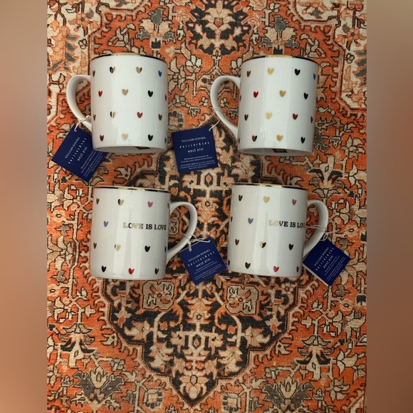 Set Of 4 Brand New W/ Original Tags ‘Love is Love’ Mugs Human Rights Campaign - Picture 2 of 16